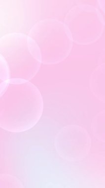 Yumuşak pastel dikey kabarcık gradyan tasarımı şeffaf daireler, yumuşak pembe renkler ve sakin, minimal ve modern projeler için yumuşak geçiş.