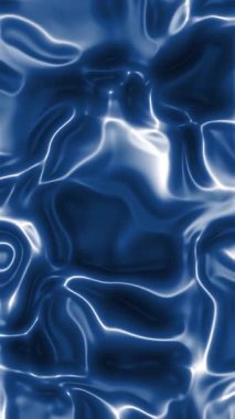 Dikey mavi sıvı soyut dalgalar, yaratıcı projeler için sakinleştirici etkisi ve çağdaş sanatsal cazibesi olan pürüzsüz, parlak, modern bir arkaplan yaratır..