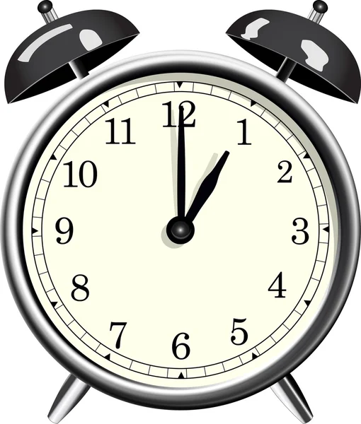 Beyaz arka plan üzerinde klasik çalar saat