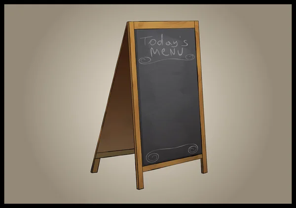 Menu Black Board isolato — Vettoriale Stock