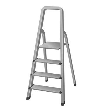 İzole adım merdiven çizimi