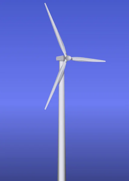 Geïsoleerde windturbine — Stockvector