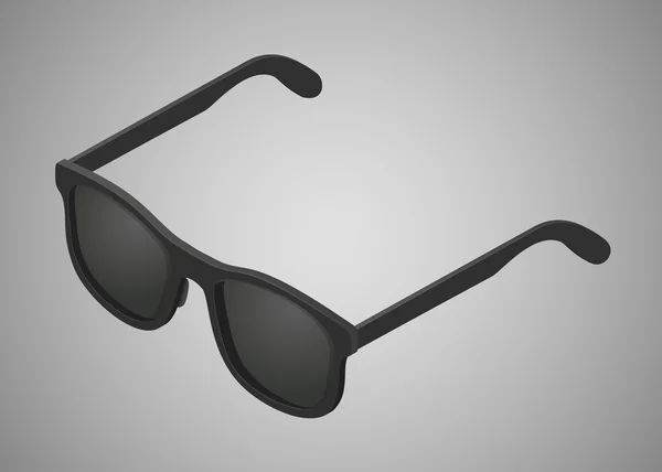 Isometric black sunglasses — Stock Vector