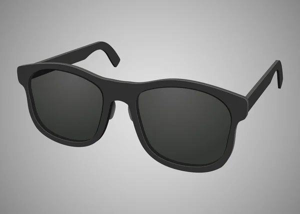 Izolované černým realistické sluneční brýle Stock Ilustrace