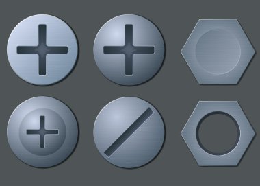 Cıvata skrews ve somun başlı takım