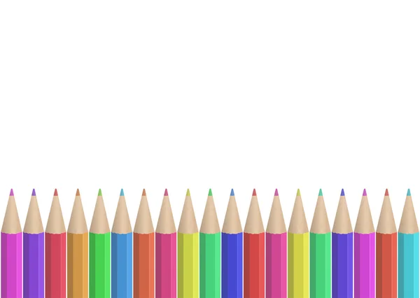 kesintisiz renkli kalemler satır