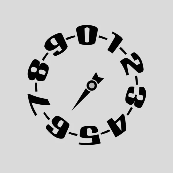 Gri arkaplan üzerinde biçimlendirilmiş dairesel numara çevirme ve işaretleyici, minimal vektör grafiği