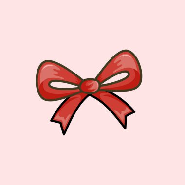 Yumuşak pembe arka planda parlak röfleli klasik bir kırmızı kurdele resmi. Şenlik dekorasyonları, hediye paketleme temaları ve bayram tebrik kartları için mükemmel..