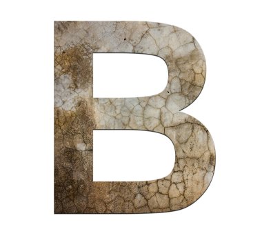 mektup bir kırık çimento doku izole