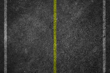 Asphalt Road Texture with White Stripes and yellow clipart