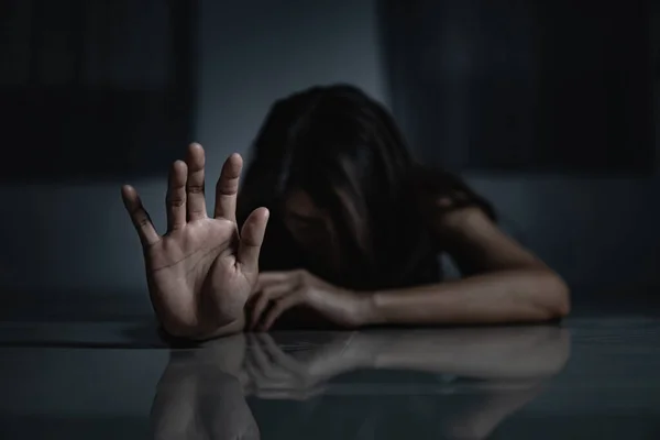 Vrouwen Werden Verkracht Mensenhandel Concept — Stockfoto