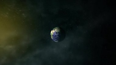 Zoom earth in space, Element of this image furnished by Nasa.