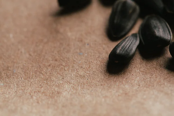 Багато чорних насіння соняшнику крупним планом — стокове фото