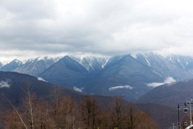 Dağ manzarası. Krasnaya Polyana, Sochi, Rusya Federasyonu