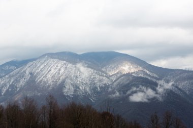 Dağ manzarası. Krasnaya Polyana, Sochi, Rusya Federasyonu