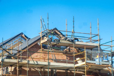 Yeni evlerin inşaat sahası