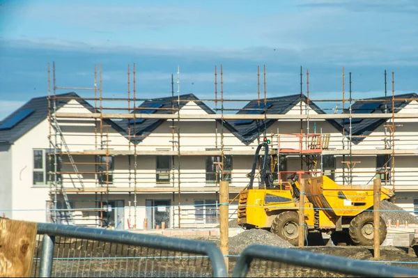 Yeni evlerin inşaat sahası