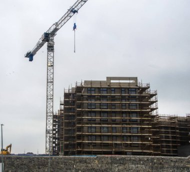 Yeni evlerin inşaat sahası