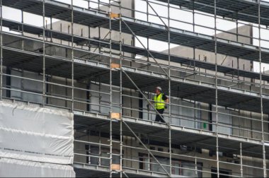 Yeni evlerin inşaat sahası