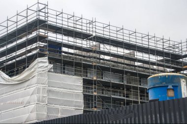 Yeni evlerin inşaat sahası