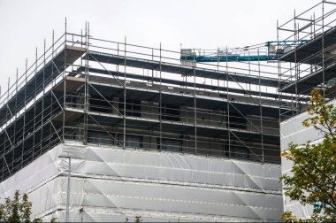 Yeni evlerin inşaat sahası