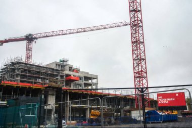 Yeni evlerin inşaat sahası