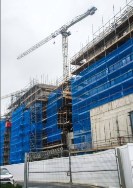 Yeni evlerin inşaat sahası