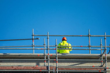 Yeni evlerin inşaat sahası