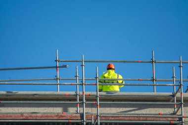 Yeni evlerin inşaat sahası