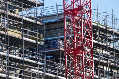 Yeni evlerin inşaat sahası