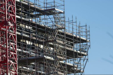 Yeni evlerin inşaat sahası