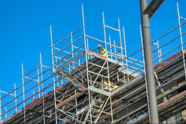 Yeni evlerin inşaat sahası