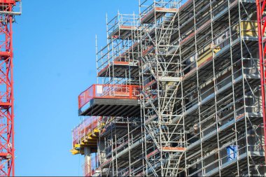 Yeni evlerin inşaat sahası