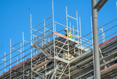 Yeni evlerin inşaat sahası