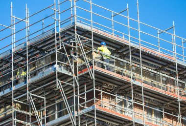 Yeni evlerin inşaat sahası