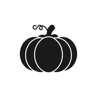 Balkabağı - Cadılar Bayramı için kabak ya da uygulamalar ve web siteleri için Şükran Günü düz vektör simgesi
