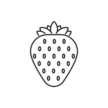 çilek çizgisi veya çizgi simgesi tasarım vektörü