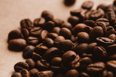 ışık kağıt üzerinde koyu kahve çekirdekleri yakın çekim