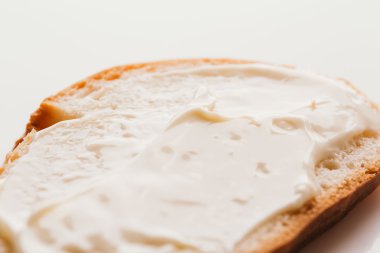 krem peynirli yakın çekim hafif bir arka plan ile sandviç