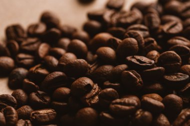 ışık kağıt üzerinde koyu kahve çekirdekleri yakın çekim