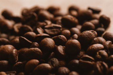 ışık kağıt üzerinde koyu kahve çekirdekleri yakın çekim