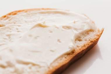 krem peynirli yakın çekim hafif bir arka plan ile sandviç