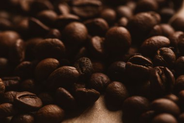 ışık kağıt üzerinde koyu kahve çekirdekleri yakın çekim