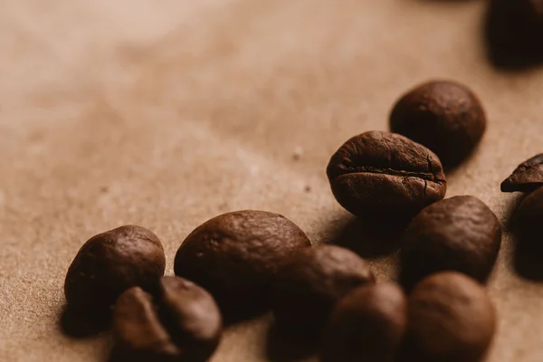 ışık kağıt üzerinde koyu kahve çekirdekleri yakın çekim