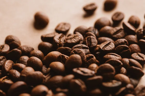 ışık kağıt üzerinde koyu kahve çekirdekleri yakın çekim