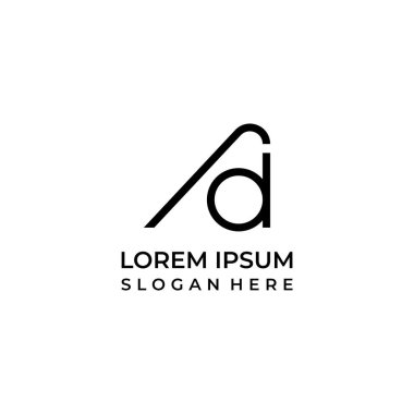 Harf ad monogram logosu, harf bir logo D harfi ile birleştirilmiş.