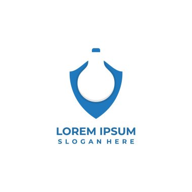 Işık logo vektörü ile kalkan kombinasyonu