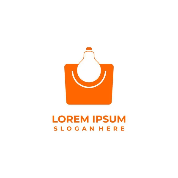Dükkan ışığı logo vektörü, ışık dükkânı simgesi