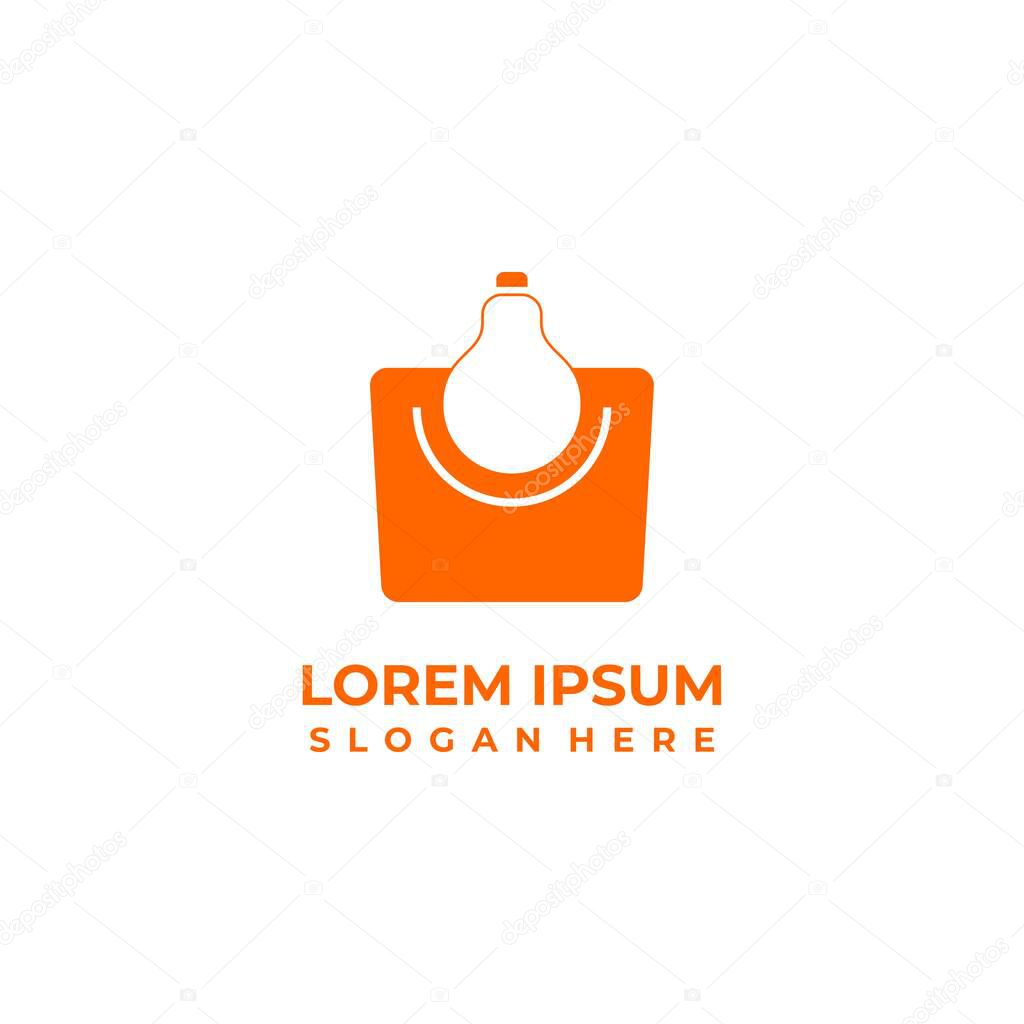 Shop light logo vector, light shop icon