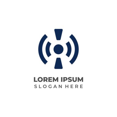 Modern Wifi Sinyal Logosu İşletme Markası Simgesi Basit Tasarımı